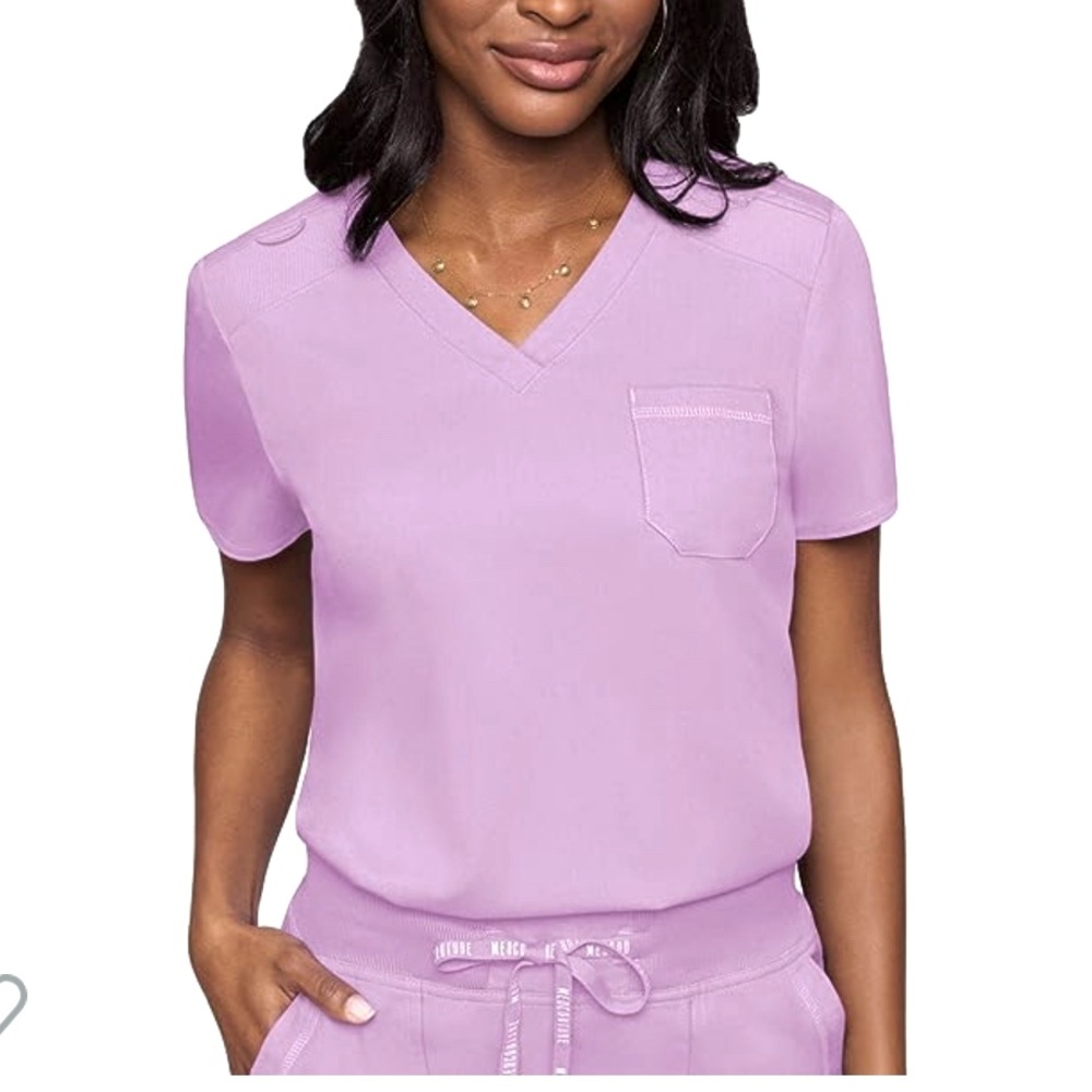 Med Couture Touch Women’s Chest Pocket Tuck in Top